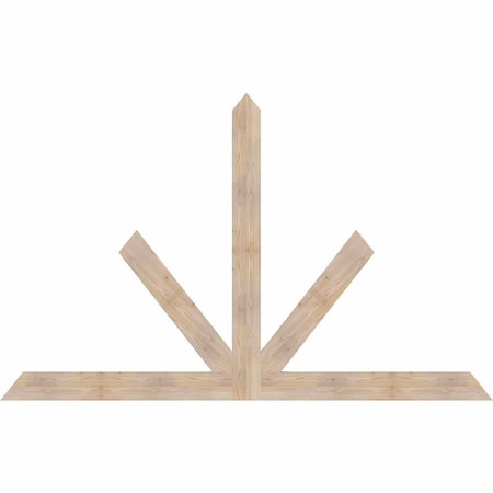 Ekena Millwork Saratoga Smooth Timber Gable Bracket, Douglas Fir, 96"W x 60"H x 1 1/2"D x 5 1/2"F, 15/12 Pitch GBW096X60X0206SAR00SDF